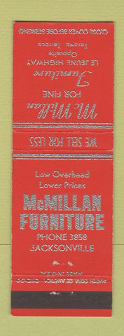 Matchbook Cover - McMillan Furniture Jacksonville NC?