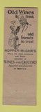 Matchbook Cover - Hoopper McGaw Liquor Grocery imports Baltimore MD