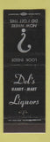 Matchbook Cover - Del's Handy Mart Liquors Torrance Dominguez CA
