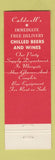 Matchbook Cover - Caldwell's Liquro Stores Atlantic City NJ Margate