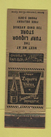 Matchbook Cover - Turf Liquor Store WEAR