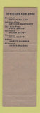 Matchbook Cover - Keystone Match Club Party Hotel Traylor Allentown PA 1960