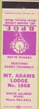 Matchbook Cover - Matchbook Cover Elks Club White Salmon WA