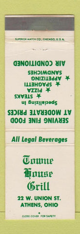 Matchbook Cover - Towne House Grill Athens OH