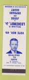 Matchbook Cover - William Leckemby Judge of Orphans Court MD Hagerstown?