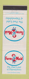 Matchbook Cover - Farm Maid Food Label