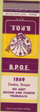 Matchbook Cover - Matchbook Cover Elks Club Condon OR