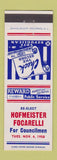 Matchbook Cover - Hofmeister Focarelli Councilman Election Red Bank NJ