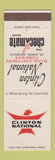 Matchbook Cover - Clinton National Bank and Trust St Johns MI