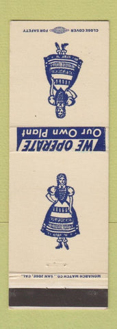 Matchbook Cover - Swiss Cleaners and Laundry Mission Hills Pacoima CA girlie