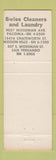 Matchbook Cover - Swiss Cleaners and Laundry Mission Hills Pacoima CA girlie