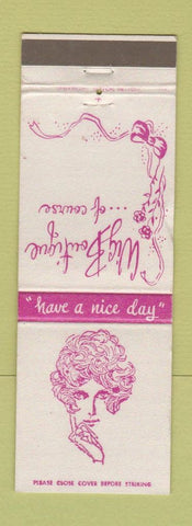 Matchbook Cover - Wig Boutique  girlie