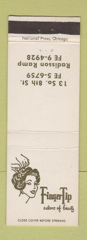 Matchbook Cover - Finger Tip Beauty Salon  girlie Minneapolis MN