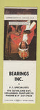 Matchbook Cover - Bearings Inc Columbus OH Monkey