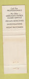 Matchbook Cover - Midwest Merchant Police Sioux Falls SD WEAR