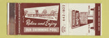 Matchbook Cover - Parisian Motel Paris TN WORN