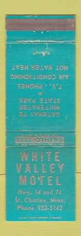 Matchbook Cover - White Valley Motel St Charles MN WEAR