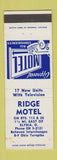 Matchbook Cover - Ridge Motel Elyria OH
