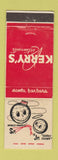 Matchbook Cover - Kerry's Restaurants Santa Barbara CA