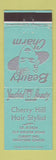 Matchbook Cover - Cherry Hill Hair Salon NJ? Girlie TEAL