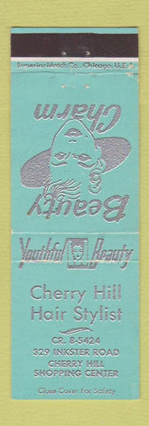 Matchbook Cover - Cherry Hill Hair Salon NJ? Girlie TEAL