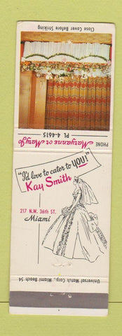 Matchbook Cover - Kay Smith Catering Weddings Miami FL