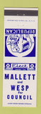 Matchbook Cover - Mallett and Wesp for Council Election Republican