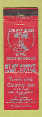 Matchbook Cover - Town and Country Inn MI WEAR
