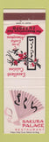 Matchbook Cover - Sakura Palace Japanese Restaurant girlie Silver Spring MD