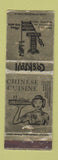 Matchbook Cover - Wong Village Chinese Restaurant Billings MT WEAR