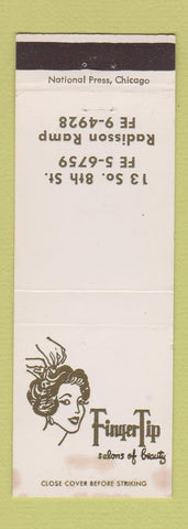 Matchbook Cover - Finger Tip Beauty Salon  girlie Minneapolis MN WEAR