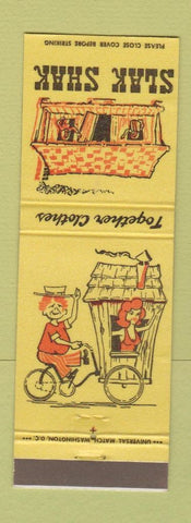 Matchbook Cover - Slak Shak Clothes Wheaton Bethesda Ocean City MD Aspen