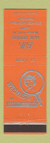 Matchbook Cover - Bill's Hair Salon Marshall MI? Girlie ORANGE