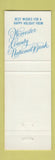 Matchbook Cover - Worcester County National Bank MA