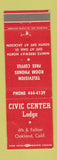 Matchbook Cover - Civic Center Lodge Oakland CA WEAR