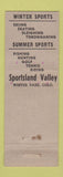 Matchbook Cover - Sportsland Valley Winter Park Colorado WEAR