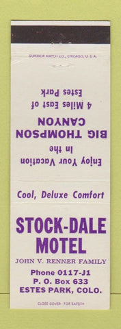 Matchbook Cover - Stock Dale Motel Estes Park Colorado