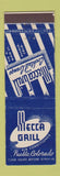 Matchbook Cover - Mecca Grill Pueblo Colorado
