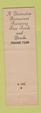 Matchbook Cover - Mecca Grill Pueblo Colorado