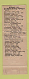 Matchbook Cover - Goad's Fine Foods Gunnison Colorado