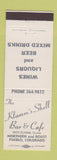Matchbook Cover - Klamm's Shell Bar Cafe Pueblo Colorado