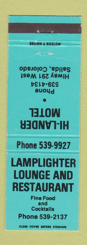 Matchbook Cover - Lamplighter Lounge Restaurant Hi-Lander Salida Colorado