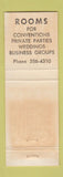 Matchbook Cover - Gartne rHaus Restaurant Estes Park Colorado