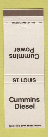 Matchbook Cover - Cummins Power St Louis MO Diesel