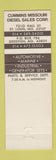 Matchbook Cover - Cummins Power St Louis MO Diesel