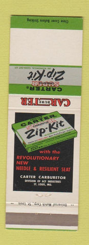 Matchbook Cover - Carter Carburetor Zip Kit Seal St Louis MO