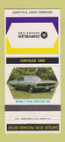 Matchbook Cover - 1969 Chrysler Hardtop 300 Canada 30 Strike