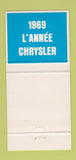 Matchbook Cover - 1969 Dodge Dart Chrysler Canada QC 30 Strike