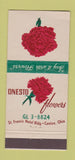 Matchbook Cover - Onesto Flowers Canton OH 21 Strike Feature