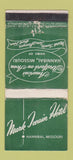 Matchbook Cover - Mark Twain Hotel Hannibal MO WORN 21 Strike Feature